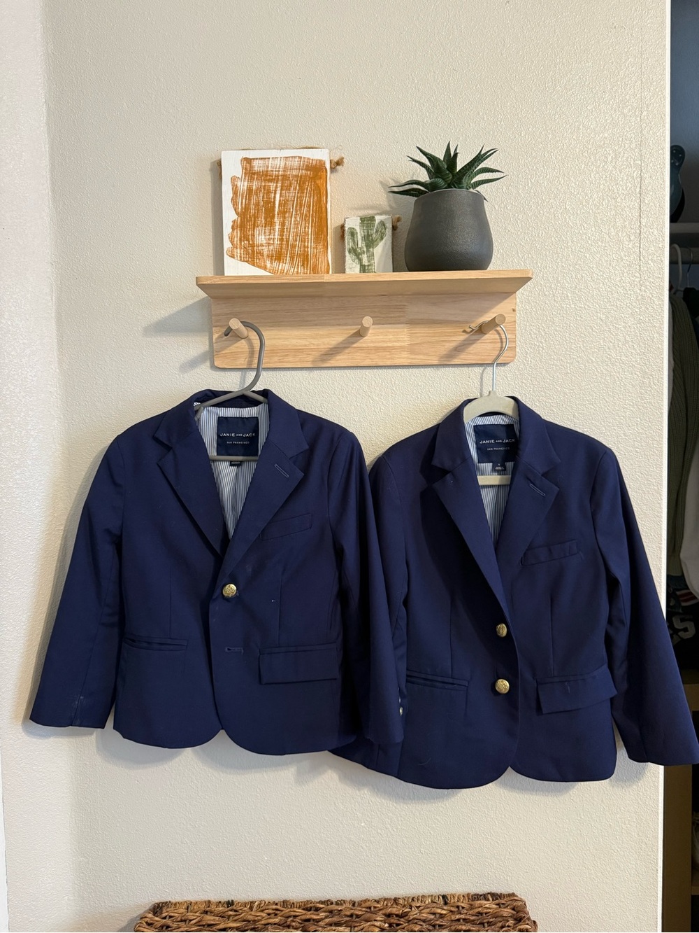 Janie and Jack Navy Blazer with Gold Buttons
